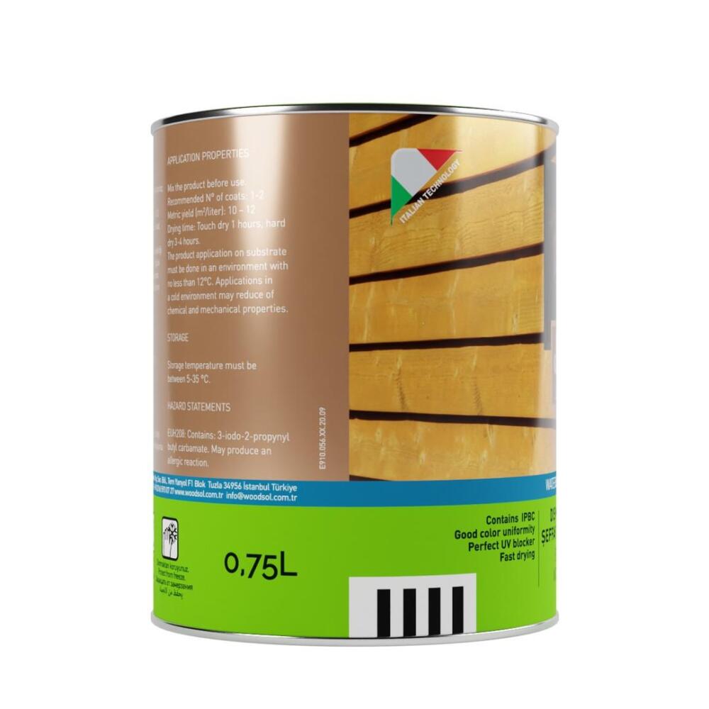 Woodsol Latygrund Dış Mekan Yarı Şeffaf Renkli Ahşap Astar 1559 Oak 0.75 l - 3