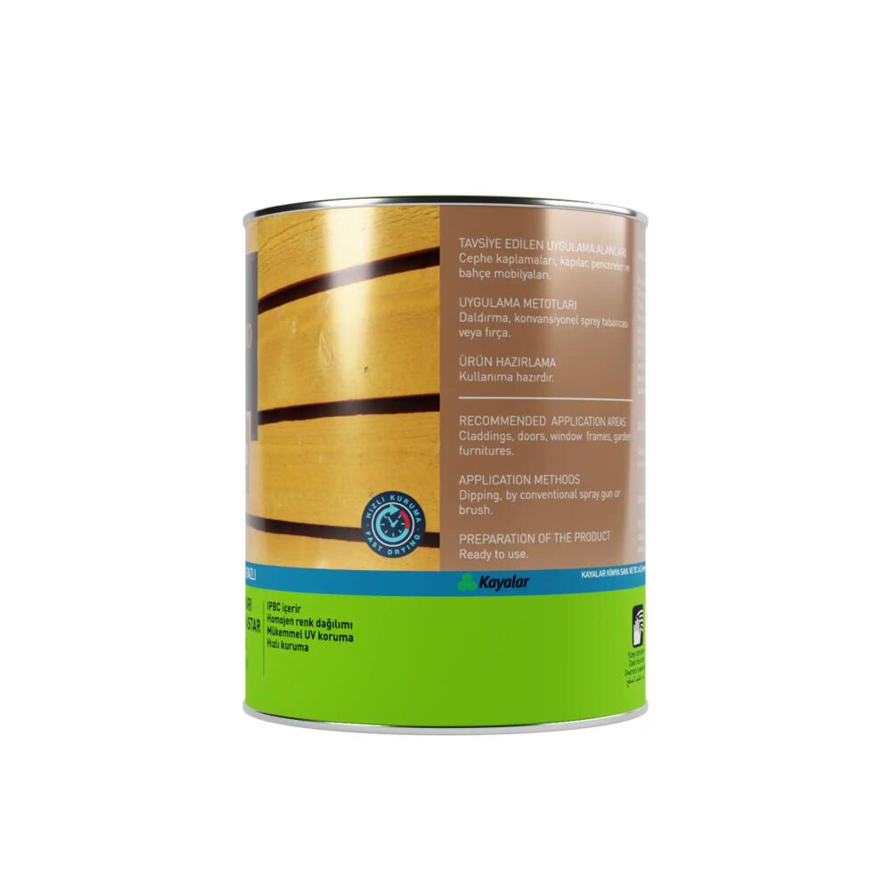 Woodsol Latygrund Dış Mekan Yarı Şeffaf Renkli Ahşap Astar 1570 Grey 0.75 l - 4