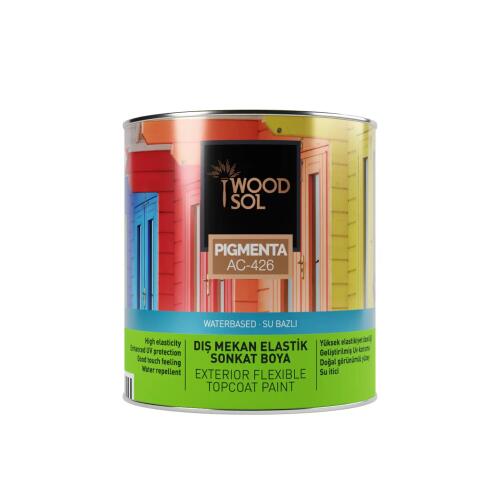 Woodsol Pigmenta Elastik Sonkat Ahşap Boyası 7243 Grey Scuro 2.5 l - WOODSOL