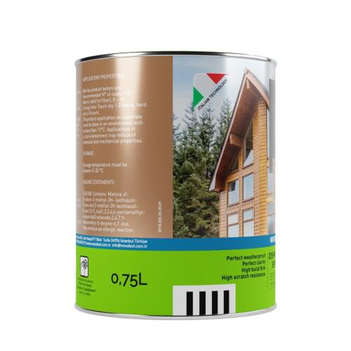 Woodsol Superbrush Sonkat İpek Mat Ahşap Vernik Şeffaf 0.75 l - 3