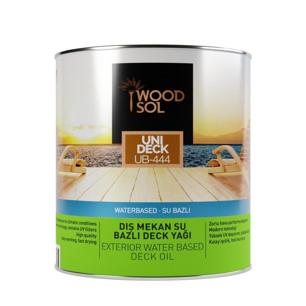 Woodsol Unideck Su Bazlı Ahşap Deck Yağı 0000 Clear 2.5 l - 2