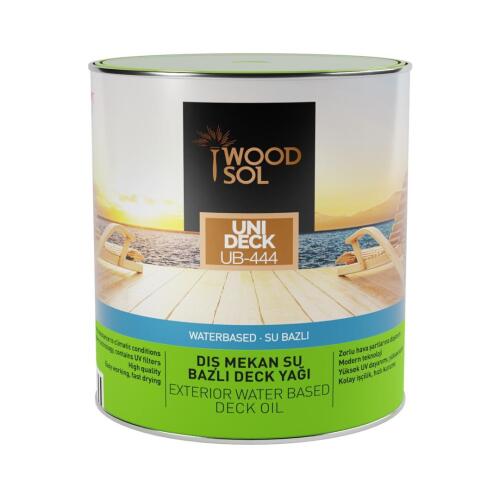 Woodsol Unideck Su Bazlı Ahşap Deck Yağı 0000 Clear 2.5 l - 3