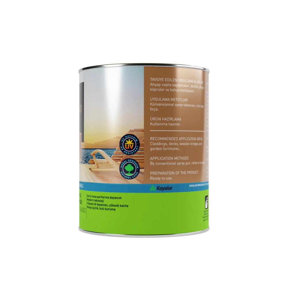 Woodsol Unideck Su Bazlı Ahşap Deck Yağı 1210 Pino 0.75 l - 4