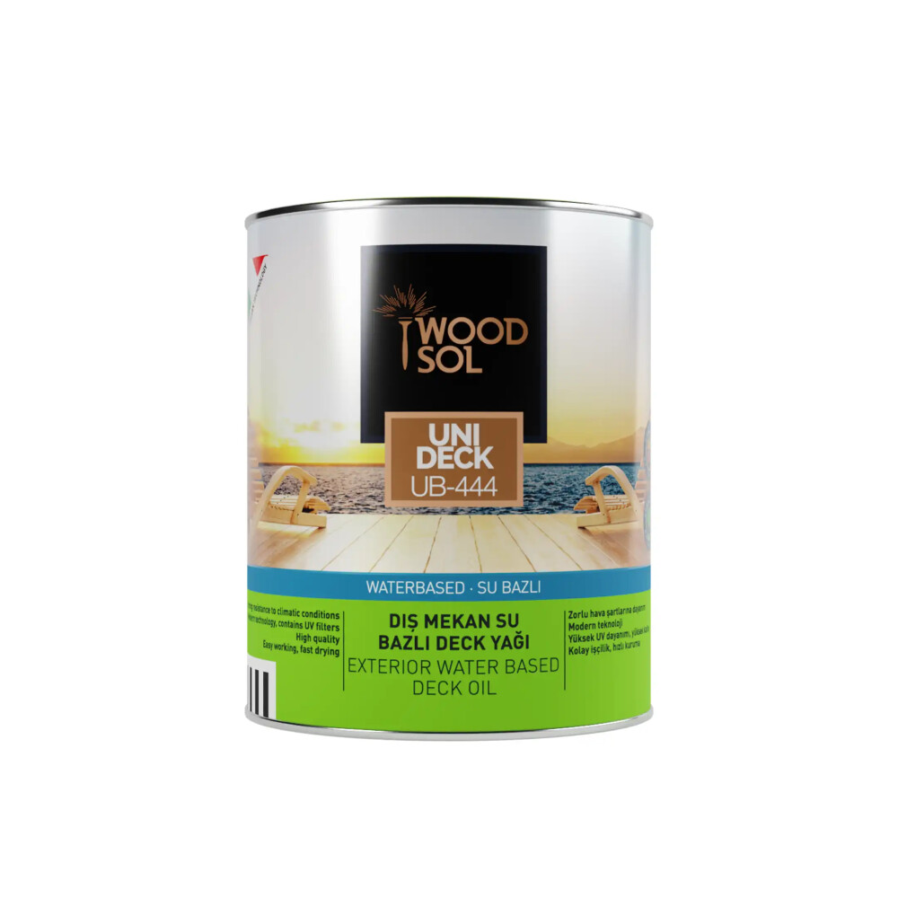 Woodsol Unideck Su Bazlı Ahşap Deck Yağı 1213 Noce 0.75 l - WOODSOL
