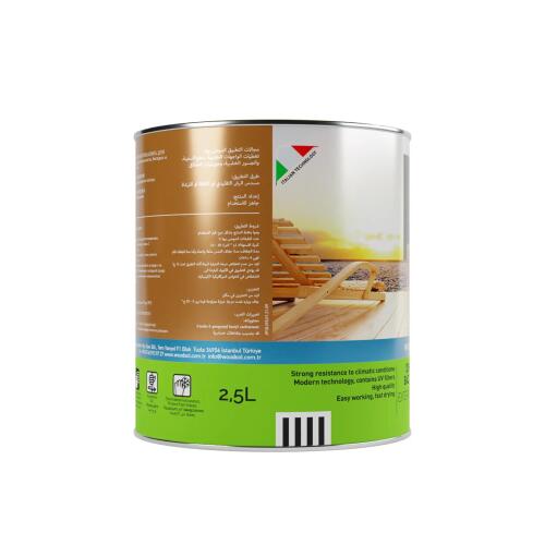 Woodsol Unideck Su Bazlı Ahşap Deck Yağı 1213 Noce 2.5 l - 3